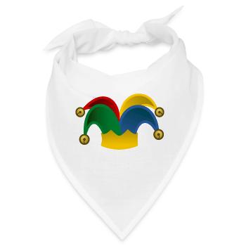 Narrenmütze - Bandana - Weiß - Vorne