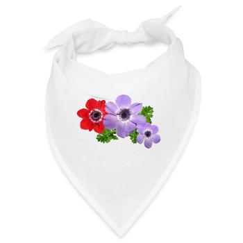flowers lilies tulips orchids sunflower dahlia ger - Bandana - Weiß - Vorne