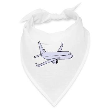 airplane aeroplane flugzeug heissluftballon air ba - Bandana - Weiß - Vorne