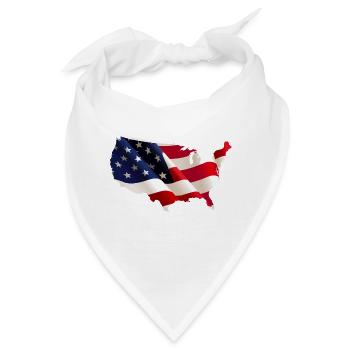 Vereinigte Staaten - Bandana - Weiß - Vorne