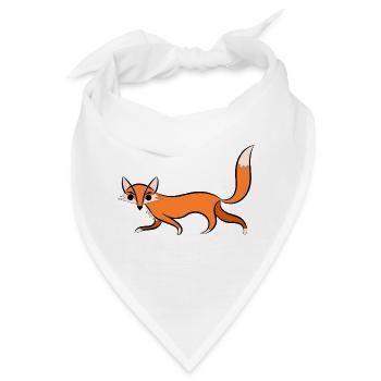 Fuchs Illustration - Bandana - Weiß - Vorne