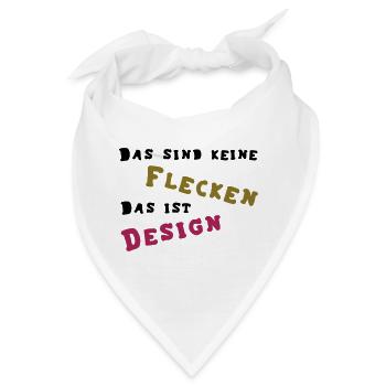 Flecken - Design - Bandana - Weiß - Vorne