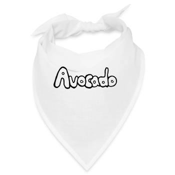 Avocado_SCHRIFT, lecker, vegan, gesund - Bandana - Weiß - Vorne
