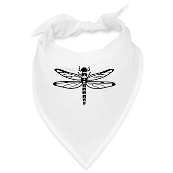 Libelle - Insekt - Bandana - Weiß - Vorne