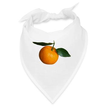 mandarin clementine tangerine mandarine veggie obs - Bandana - Weiß - Vorne