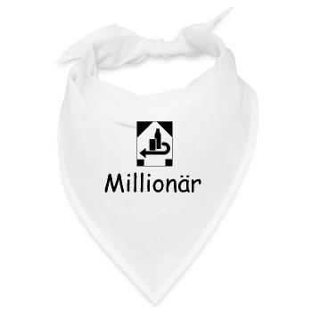 Pfand Millionär durch das Sammeln von Pfand - Bandana - Weiß - Vorne