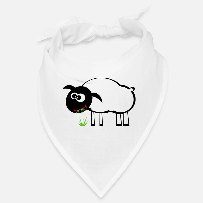 Sweet sheep eats grass. Gift Bandana