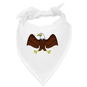 adler eagle bussard falke habicht hawk falcon8 - Bandana - Weiß - Vorne