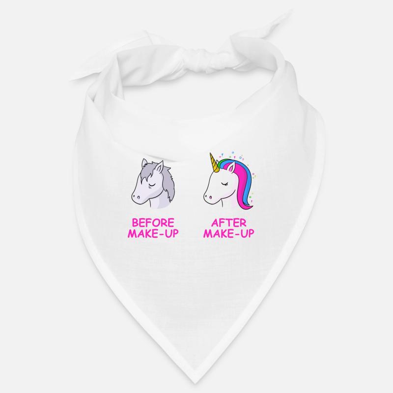 Make-Up Einhorn T-Shirt Geschenk Idee Geburtstag Bandana