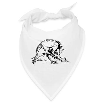 Ameisenbär - Bandana - Weiß - Vorne