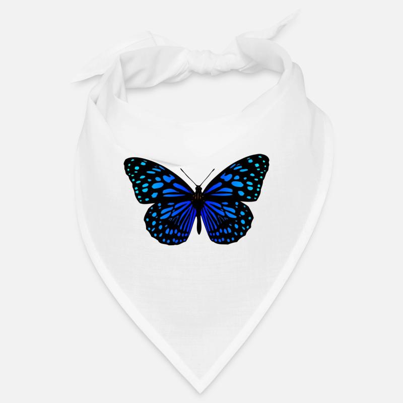 Schwarz blauer Schmetterling Geschenkidee Bandana