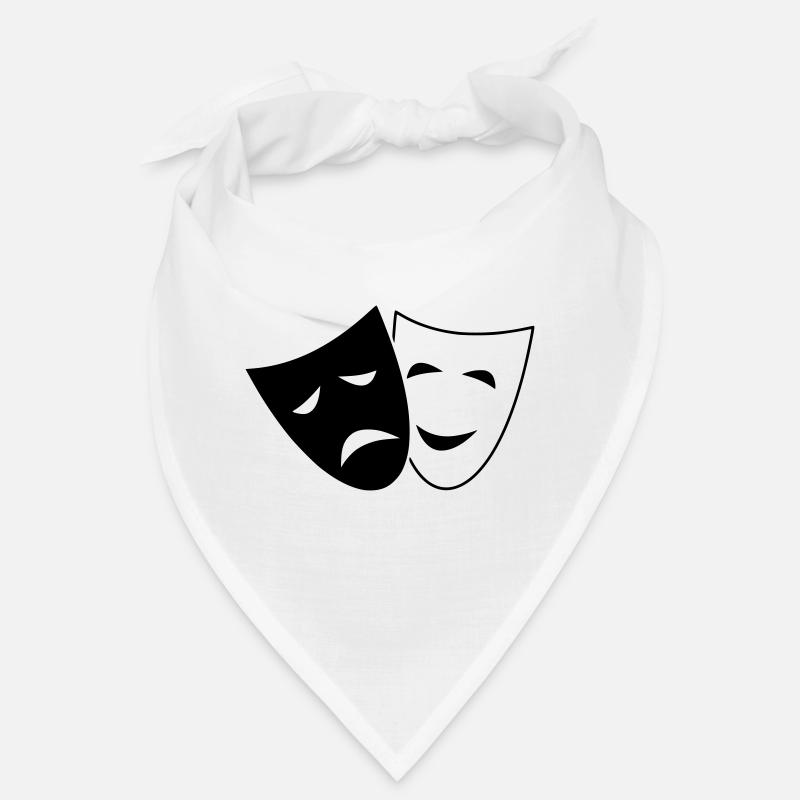 Comedy Theater Masken Idee Geschenk lustig traurig Bandana