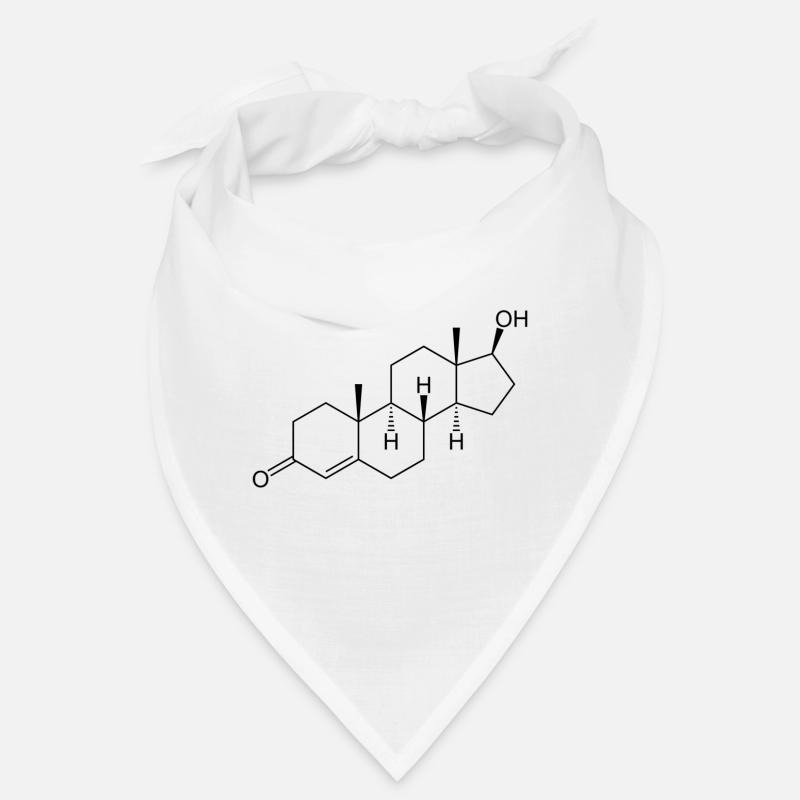 La testostérone - formule structurale chimique Bandana