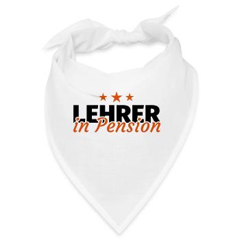 Lehrer Pension Ruhestand Rente Geschenk - Bandana - Weiß - Vorne