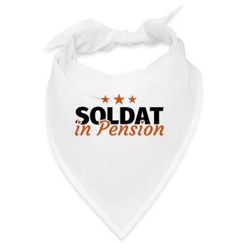 Soldat in Pension Ruhestand Rente - Bandana - Weiß - Vorne