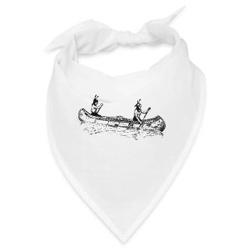 Indianer-im-Kanu-einzel-0 - Bandana - Weiß - Vorne