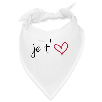 I love Dich - Bandana - Weiß - Vorne
