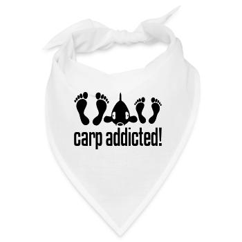 CARP ADDICTED! - Bandana - Weiß - Vorne