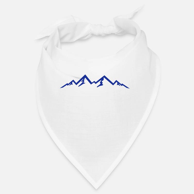 Berge, Mountains - Bandana - Weiß
