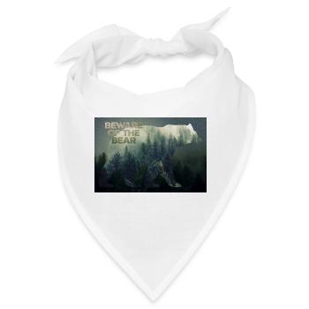 Wildnis Bären Poster - Bandana - Weiß - Vorne