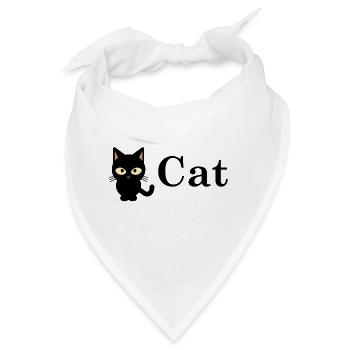 cat katze miau - Bandana - Weiß - Vorne