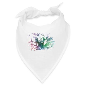 Bunter Rauch - Bandana - Weiß - Vorne