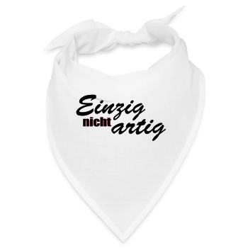 einzig nicht artig - Bandana - Weiß - Vorne
