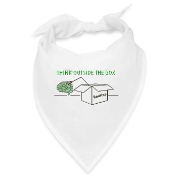 Think Outside The Box - Bandana - Weiß - Vorne