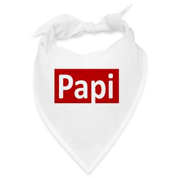Papi Geschenk idee - Bandana - Weiß - Vorne