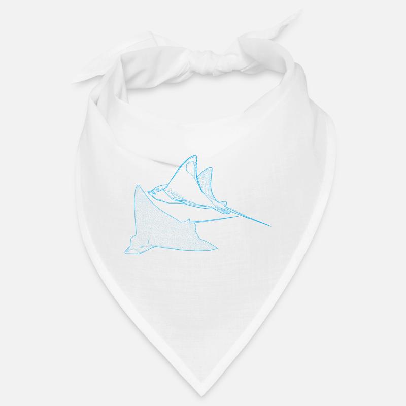 Rochen Pärchen - Bandana - Weiß