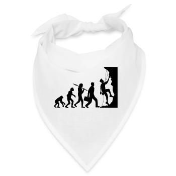evolution entwicklung geboren steilwand bergsteige - Bandana - Weiß - Vorne