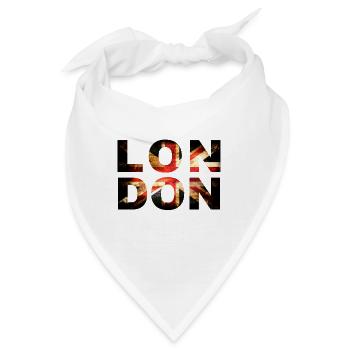London Union Jack Lettering - Bandana - Weiß - Vorne