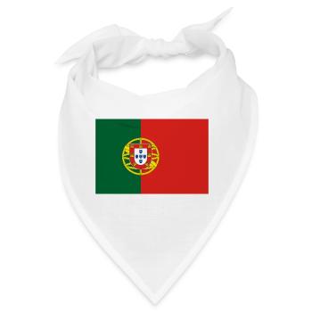 Portugiesische Flagge - Bandana - Weiß - Vorne