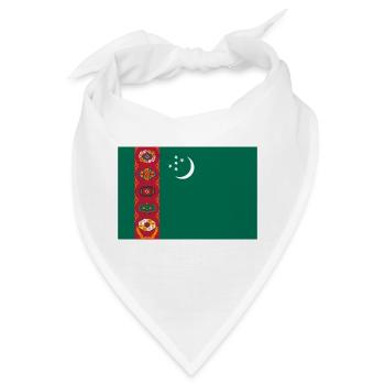 Turkmenistan Flagge - Bandana - Weiß - Vorne