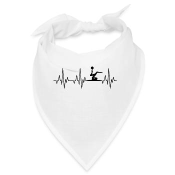 Herzschlag EKG Gymnastik Turnen Akrobatik Sport - Bandana - Weiß - Vorne