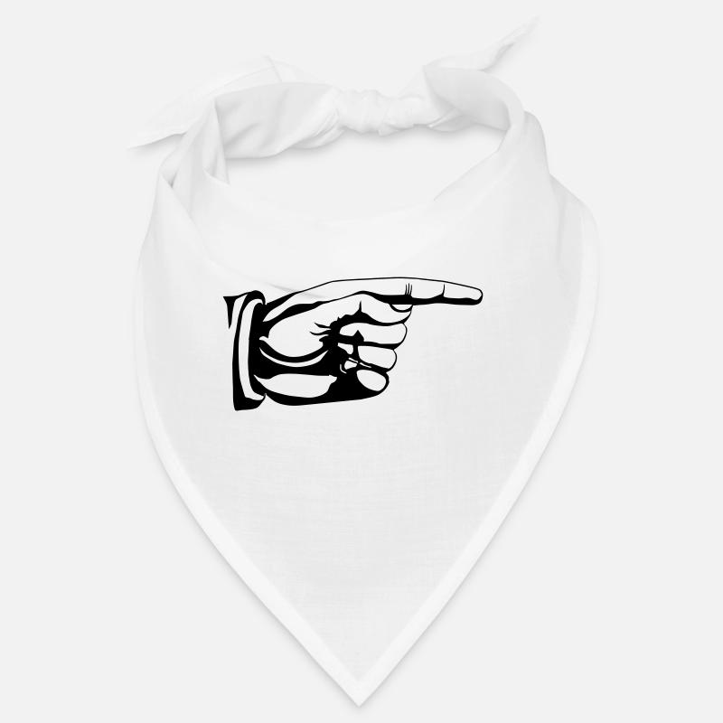This way old fashioned pointing hand sign Bandana