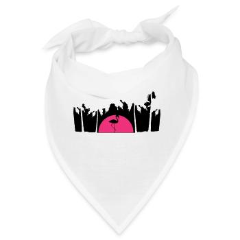 urlaub palmen miami ferien sonne sommer insel meer - Bandana - Weiß - Vorne