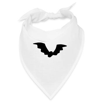 Fledermaus schwarz comic silhouette vampir geschen - Bandana - Weiß - Vorne