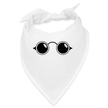 Rakete Steam Punk Gläser Kreis Gläser - Bandana - Weiß - Vorne
