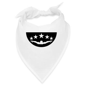 halbkreis kreis rund palmen insel strand urlaub fe - Bandana - Weiß - Vorne