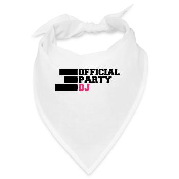 Official Party DJ - Bandana - Weiß - Vorne