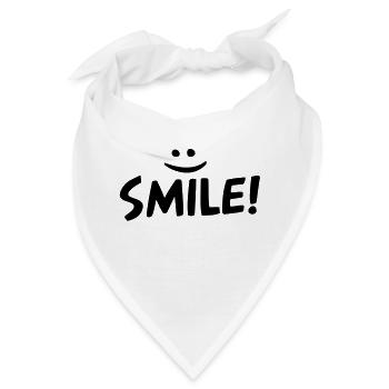 lächeln - Bandana - Weiß - Vorne