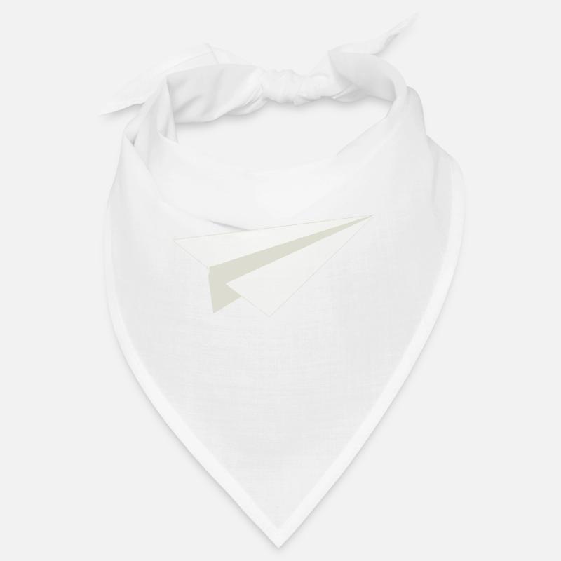 Klassische Papierflugzeug - Bandana - Weiß