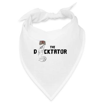 The Dicktator (Dick, Diktator Wortspiel pun) Penis - Bandana - Weiß - Vorne