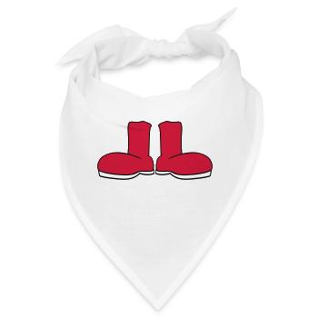 2 schuhe stiefel anziehen klamotten schuhe weihnac - Bandana - Weiß - Vorne