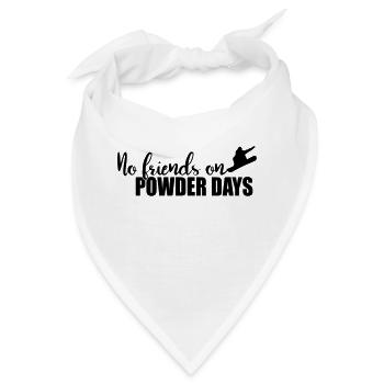 No Friends on Powder Days - Bandana - Weiß - Vorne