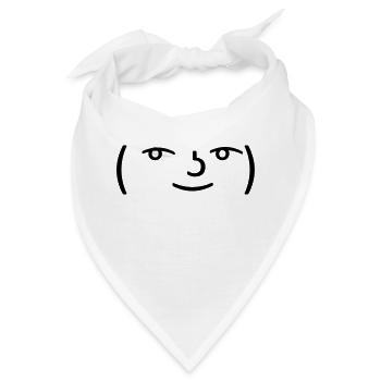 Le Lenny Face or Le Face Face hipster meme - Bandana - Weiß - Vorne