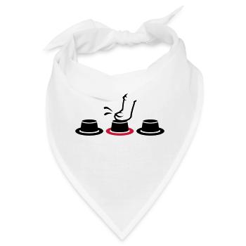 button pusher/ Knopfdrücker (2c) - Bandana - Weiß - Vorne