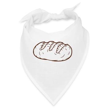 hunger laib brot scheibe toast lecker baecker back - Bandana - Weiß - Vorne