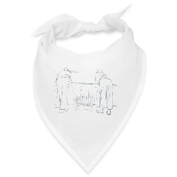 Mann und Frau  - Bandana - Weiß - Vorne